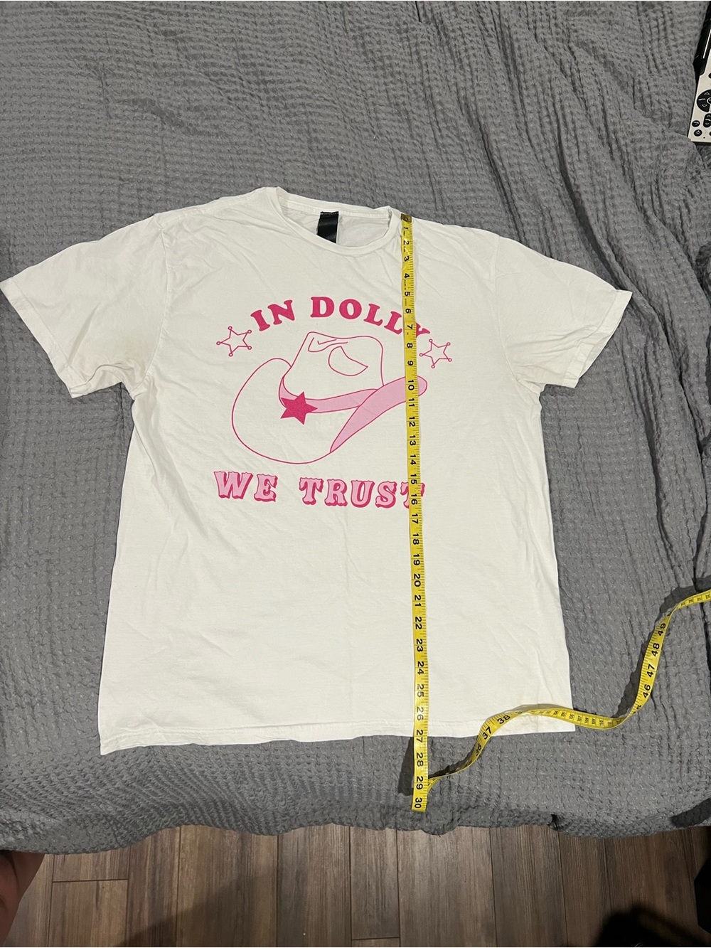 ‘In Dolly We Trust' White & Pink Graphic Tee - Picture 3 of 3